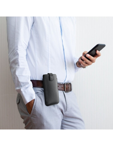 Coque universelle POCKET Carbon - Modèle 02 - pour IPHONE 5 / 5S / 5SE / 5C