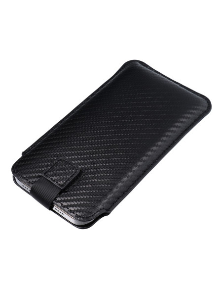 Coque universelle POCKET Carbon - Modèle 06 - pour NOKIA C5 / E51 / E52 / 515 SAMSUNG S5610