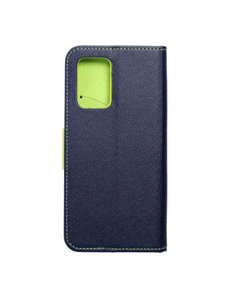 Etui Fancy Book pour XIAOMI Redmi 10 bleu marine/ lime