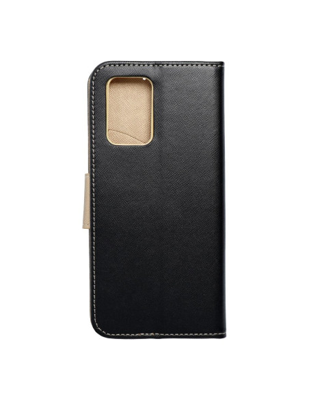 Etui Fancy Book pour XIAOMI Redmi 10 noir/ or