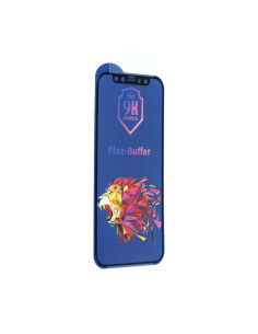 Verre hybride Bestsuit Flex-Buffer 5D avec revetement antibactérien Biomaster pour iPhone 12 mini noir 2