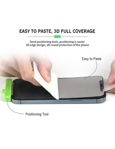 Verre hybride Bestsuit Flex-Buffer 5D avec revetement antibactérien Biomaster pour iPhone 12 Pro Max noir