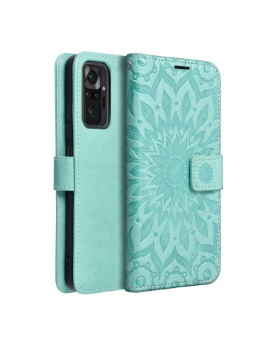 Etui MEZZO Book pour XIAOMI Redmi 10 / 10 2022 mandala vert