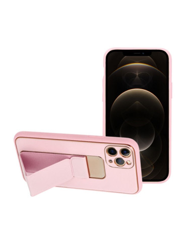 Etui LEATHER Case Kickstand pour IPHONE 11 PRO ROSE