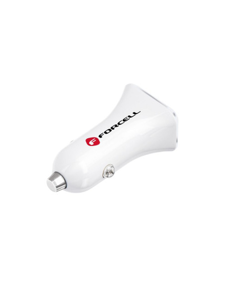 Chargeur voiture FORCELL USB 3.0 + USB C Quick Charging + Power Delivery PD20W 4A CC-QCPD01 blanc