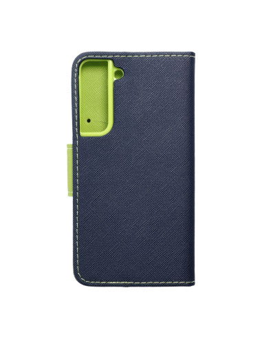 Etui Fancy Book do SAMSUNG S22 bleu fonce/ lime
