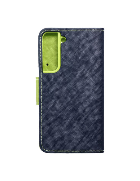 Etui Fancy Book do SAMSUNG S22 bleu fonce/ lime