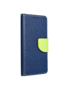 Etui Fancy Book do SAMSUNG S22 PLUS bleu fonce / lime