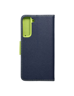 Etui Fancy Book do SAMSUNG S22 PLUS bleu fonce / lime 2