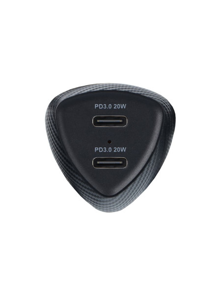FORCELL CARBON chargeur voiture Type C 3.0 PD20W + Type C 3.0 PD20W CC50-2C noir (Total 40W)