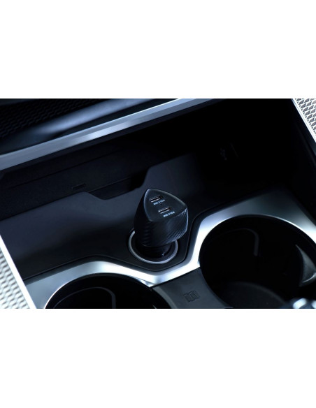 FORCELL CARBON chargeur voiture Type C 3.0 PD20W + Type C 3.0 PD20W CC50-2C noir (Total 40W)