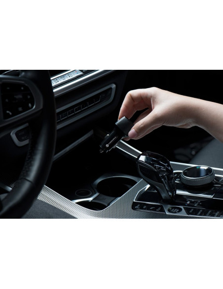 FORCELL CARBON chargeur voiture Type C 3.0 PD20W + Type C 3.0 PD20W CC50-2C noir (Total 40W)