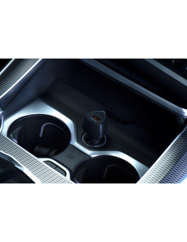 FORCELL CARBON chargeur voiture USB QC 3.0 18W CC50-1A noir (Total 18W)