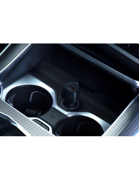 FORCELL CARBON chargeur voiture USB QC 3.0 18W CC50-1A noir (Total 18W)