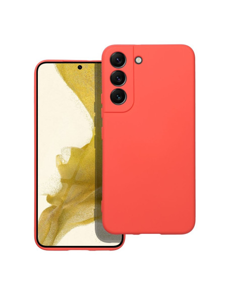 COQUE SILICONE pour SAMSUNG Galaxy S22 pêche
