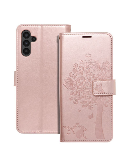 Etui MEZZO Book pour SAMSUNG A13 5G / A04S arbre or rose