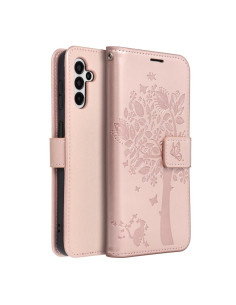 Etui MEZZO Book pour SAMSUNG A13 5G / A04S arbre or rose 2