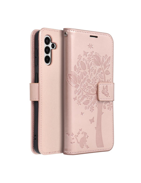 Etui MEZZO Book pour SAMSUNG A13 5G / A04S arbre or rose