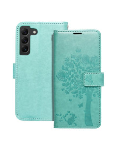 Etui MEZZO Book pour SAMSUNG S22 arbre vert