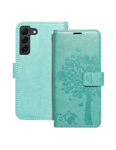 Etui MEZZO Book pour SAMSUNG S22 arbre vert