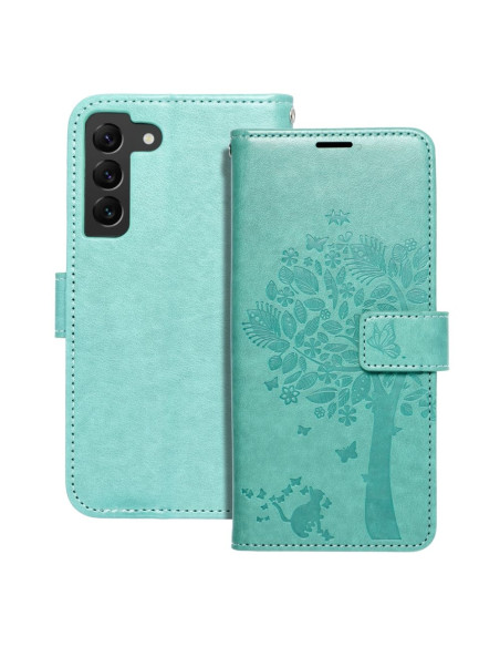 Etui MEZZO Book pour SAMSUNG S22 arbre vert