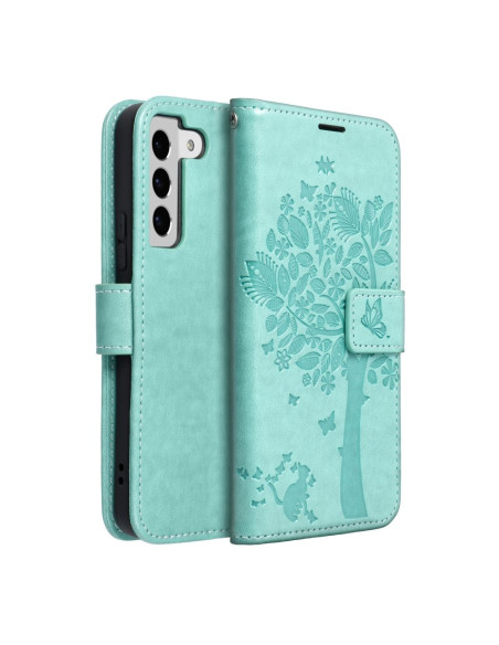 Etui MEZZO Book pour SAMSUNG S22 arbre vert