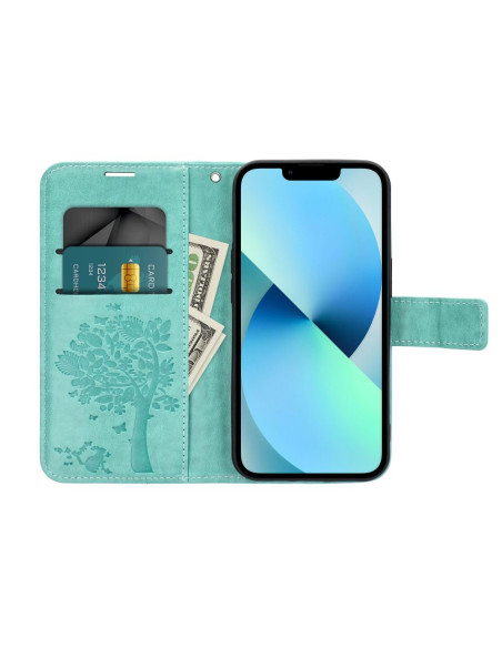 Etui MEZZO Book pour SAMSUNG S22 arbre vert