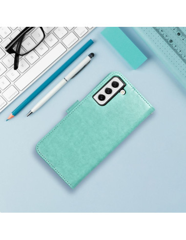 Etui MEZZO Book pour SAMSUNG S22 arbre vert