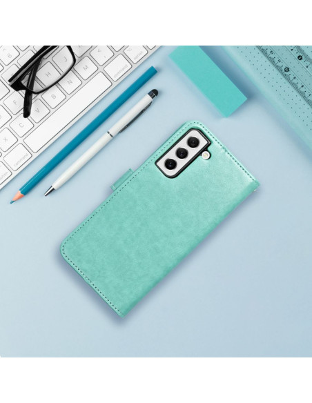 Etui MEZZO Book pour SAMSUNG S22 arbre vert
