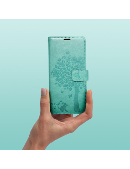 Etui MEZZO Book pour SAMSUNG S22 arbre vert