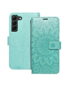 Etui MEZZO Book pour SAMSUNG S22 mandala vert