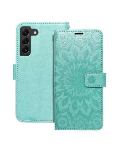 Etui MEZZO Book pour SAMSUNG S22 mandala vert