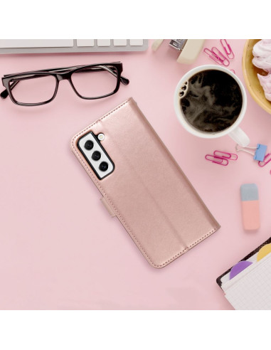 Etui MEZZO Book pour SAMSUNG S22 mandala or-rose
