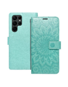 Etui MEZZO Book pour SAMSUNG S22 Ultra mandala vert