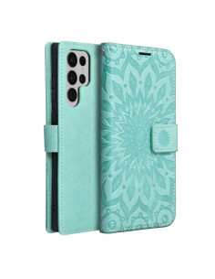 Etui MEZZO Book pour SAMSUNG S22 Ultra mandala vert 2
