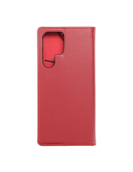 Étui en cuir SMART PRO pour SAMSUNG S22 Ultra bordeaux
