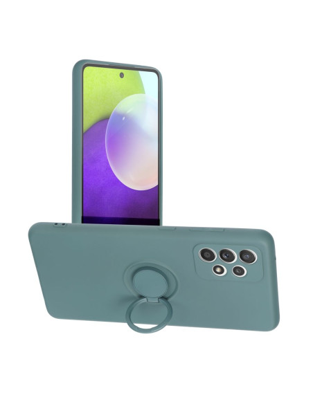Coque SILICONE RING pour SAMSUNG Galaxy A52 5G / A52 LTE ( 4G ) / A52S vert