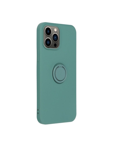 Coque SILICONE RING pour IPHONE 13 PRO MAX vert