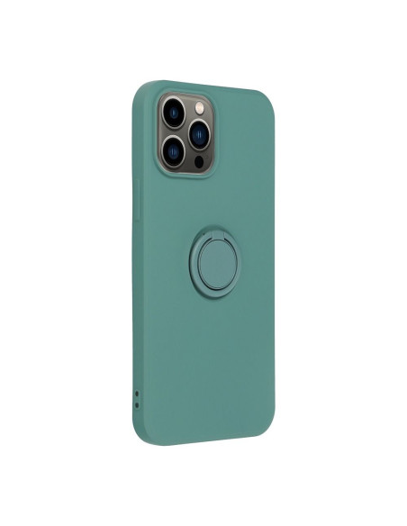 Coque SILICONE RING pour IPHONE 13 PRO MAX vert