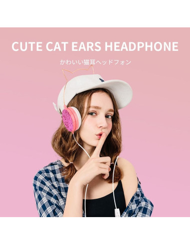 Écouteurs CAT EAR modèle YLFS-22 Jack 3.5mm bleu