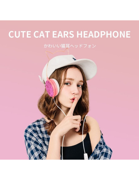 Écouteurs CAT EAR modèle YLFS-22 Jack 3.5mm bleu
