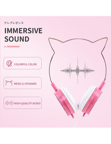 Écouteurs CAT EAR modèle YLFS-22 Jack 3.5mm bleu