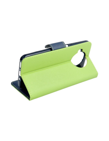 Etui Fancy Book pour SAMSUNG A33 5G lime/ bleu fonce