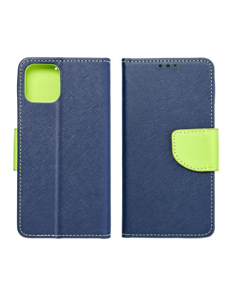 Etui pour SAMSUNG A13 4G bleu marine / vert lime