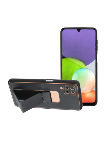 Etui LEATHER Case Kickstand pour SAMSUNG Galaxy A13 5G / A04S NOIR