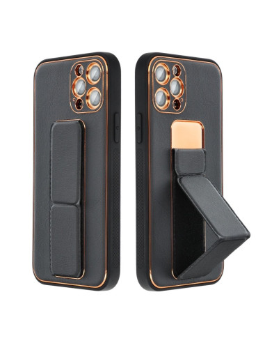 Etui LEATHER Case Kickstand pour SAMSUNG Galaxy A13 5G / A04S NOIR