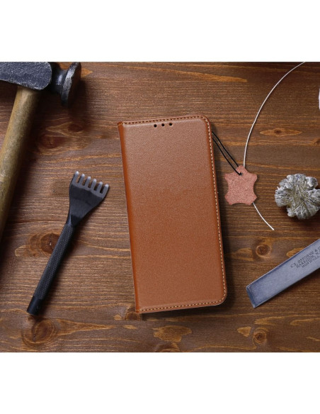 Étui en cuir SMART PRO pour SAMSUNG A13 4G marron