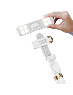 Kit / support selfie avec télécommande bluetooth trépied LED SSTR-20 blanc 2