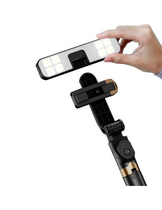 Kit / support selfie avec télécommande bluetooth trépied LED SSTR-20 noir 2