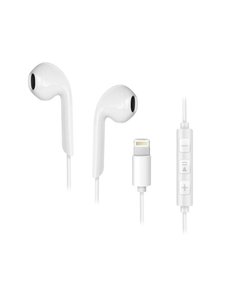 FORCELL kit d"écouteurs / écouteurs Stereo pour Apple iPhone Lightning 8-pin blanc HR-ME25